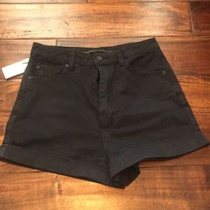 High waisted black volcom shorts